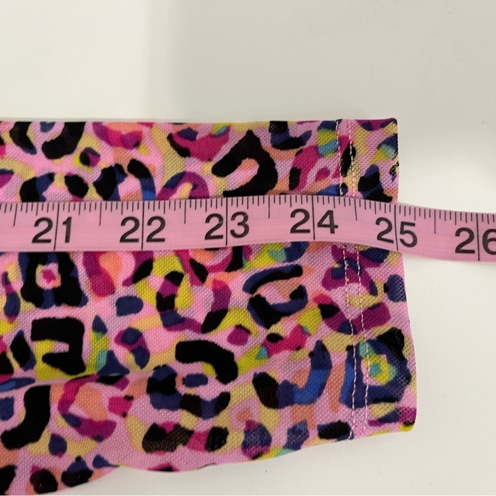 LOGO Lori Goldstein Pink Animal Print Open Cardigan - Picture 12 of 13